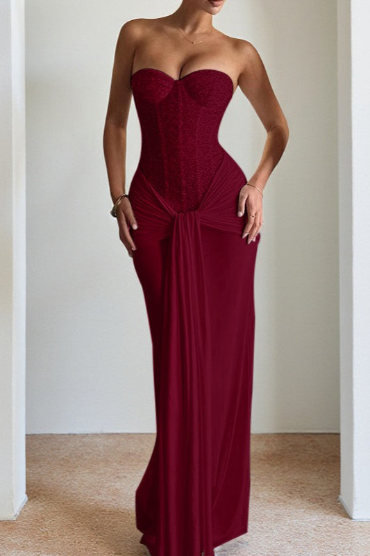 Defined Edition Waist Maxi Party Dress