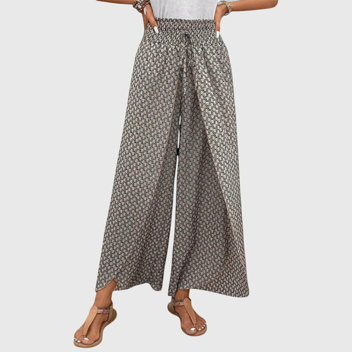 Floral Print High Waist Wide Leg Palazzo Pants