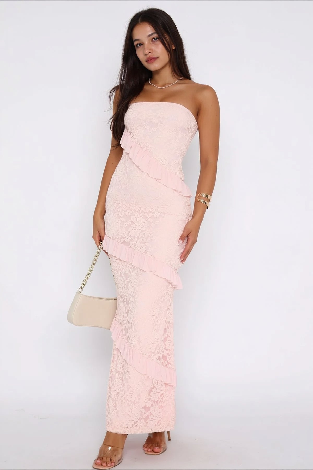 Strapless Maxi Tight Bodycon Dress