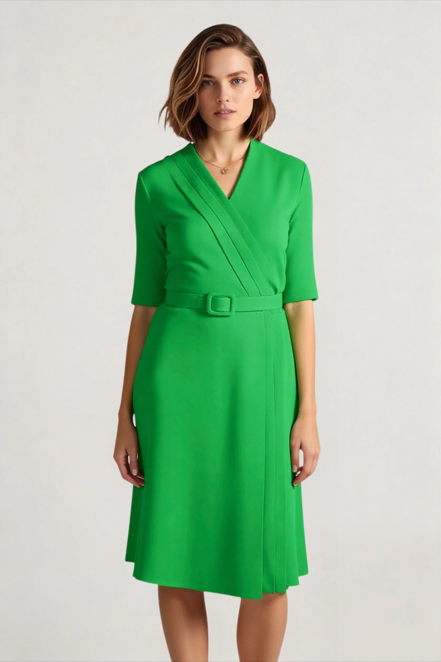 Deep V-Neck Dress