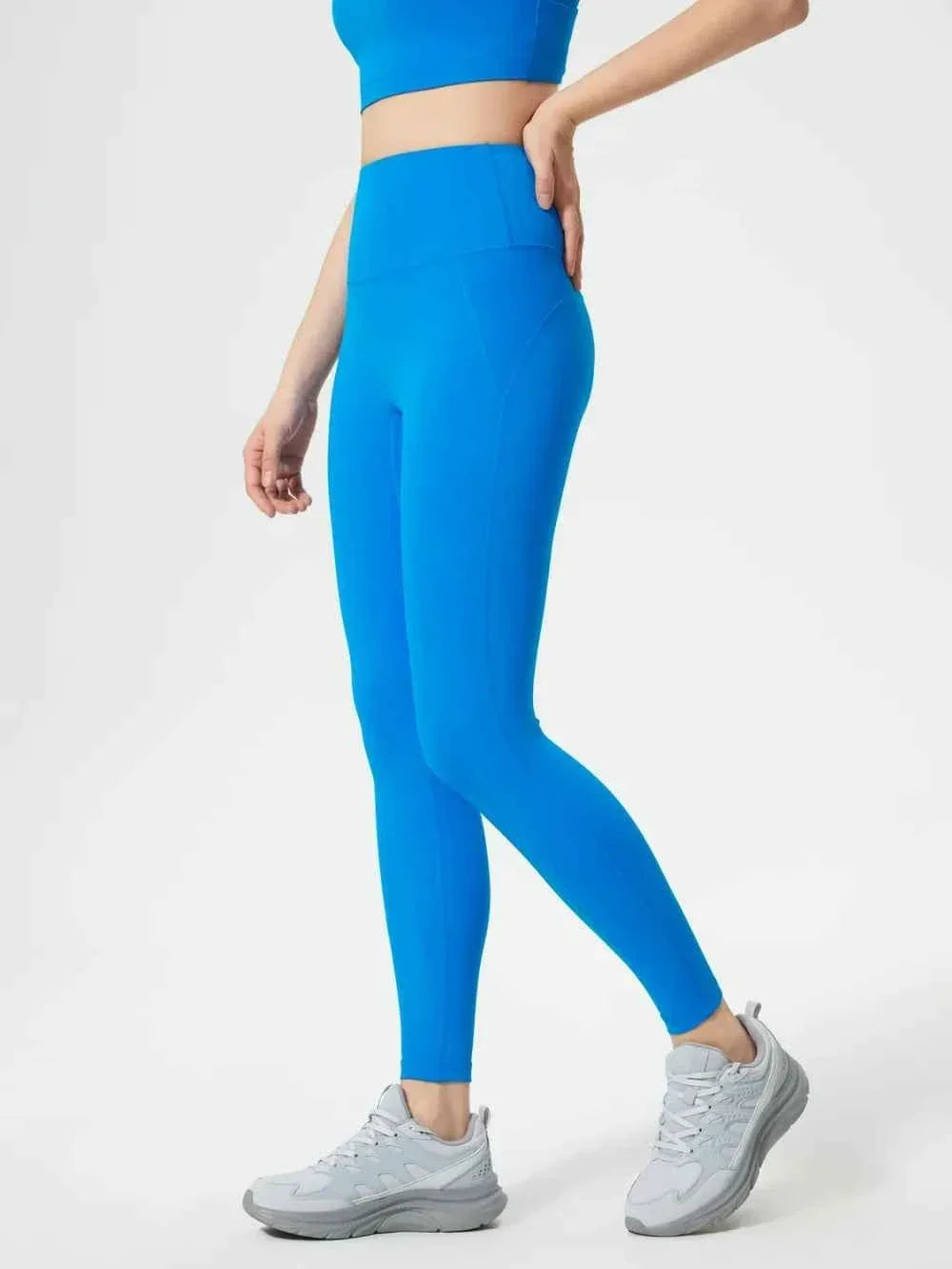 High Waist Wide Waistband Ankle Length Active Leggings 28