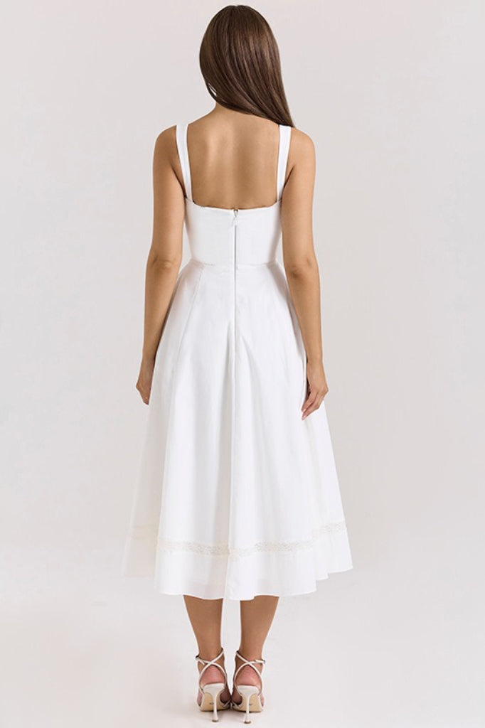 Elegant Lace Insert Maxi Slip Dress
