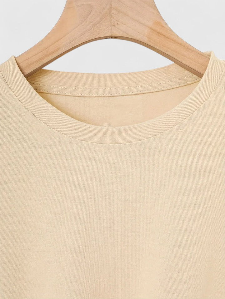 Heart Print Crew Neck Short Sleeve T-Shirt