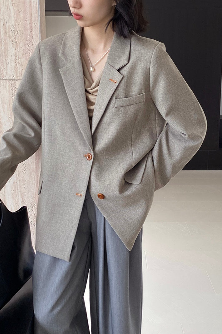 Elevated Casual Peak Lapel Blazer