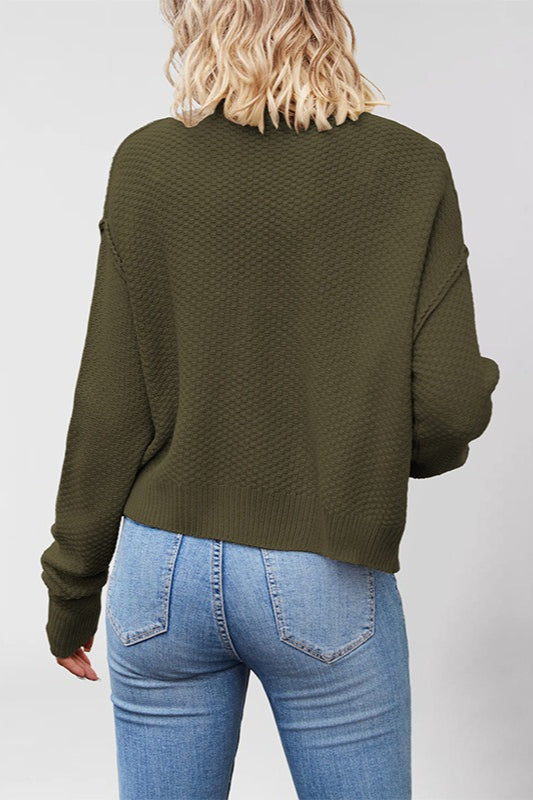 Single Breasted Knit Sweater