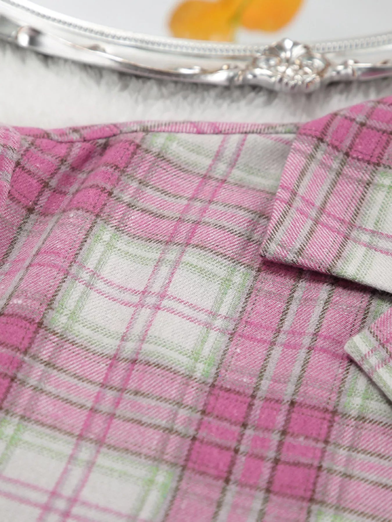 Plaid Long Sleeve Shirt and Pants Set