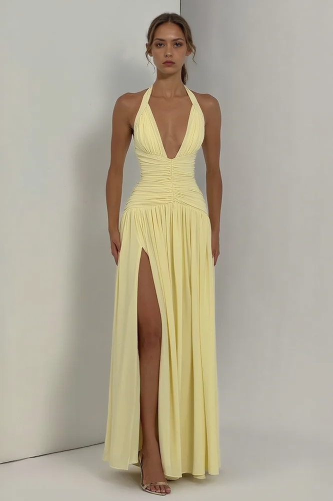 Backless Halter-Neck Bodycon Dress