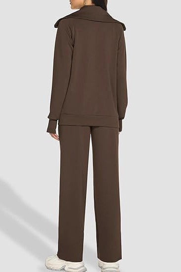 Monochrome Track Jacket Pants Activewear Set
