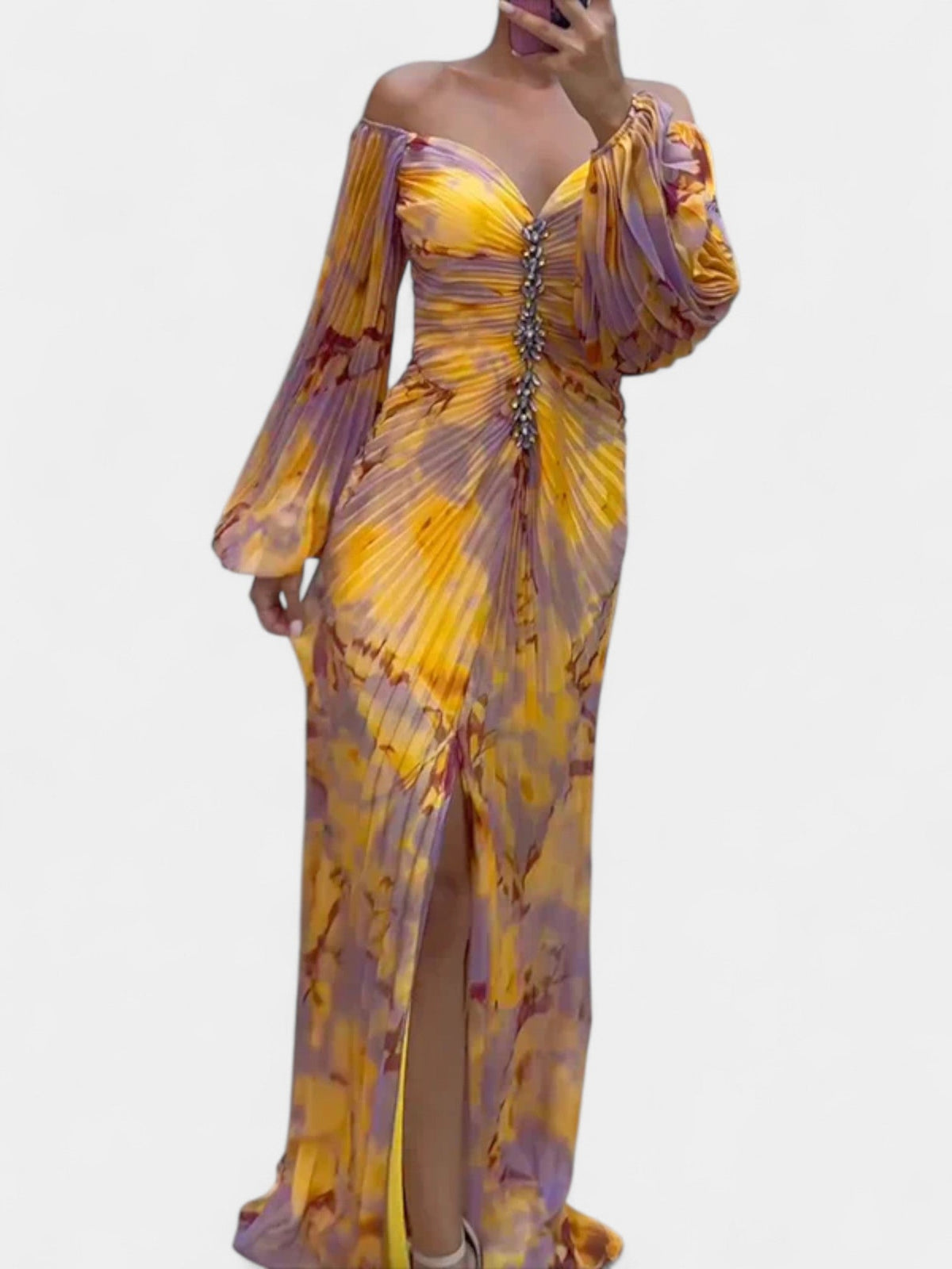 LYNN - V-NECK MAXI DRESS