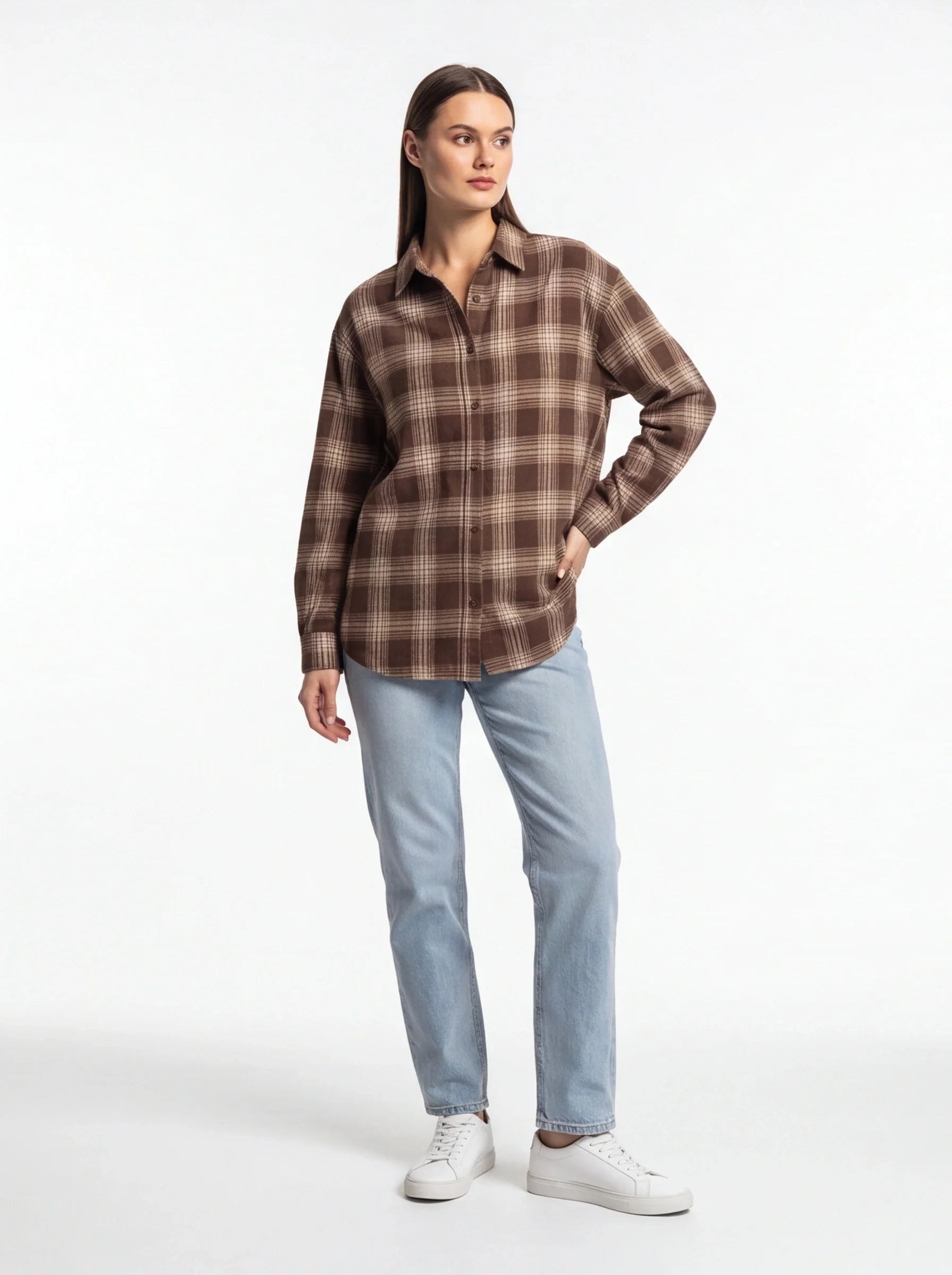 Cozy Oversized Plaid Shirt | Soft Cotton Blend | Relaxed Fit