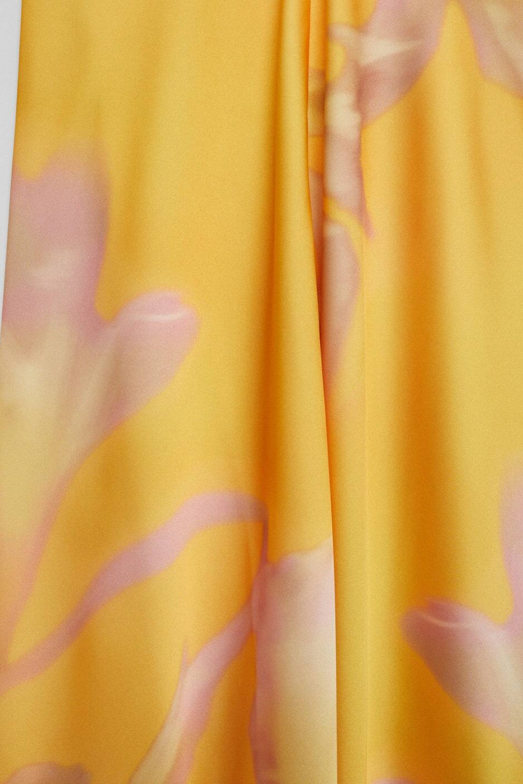 Satin Halter Neck Floral Bias Cut Slip Maxi Dress