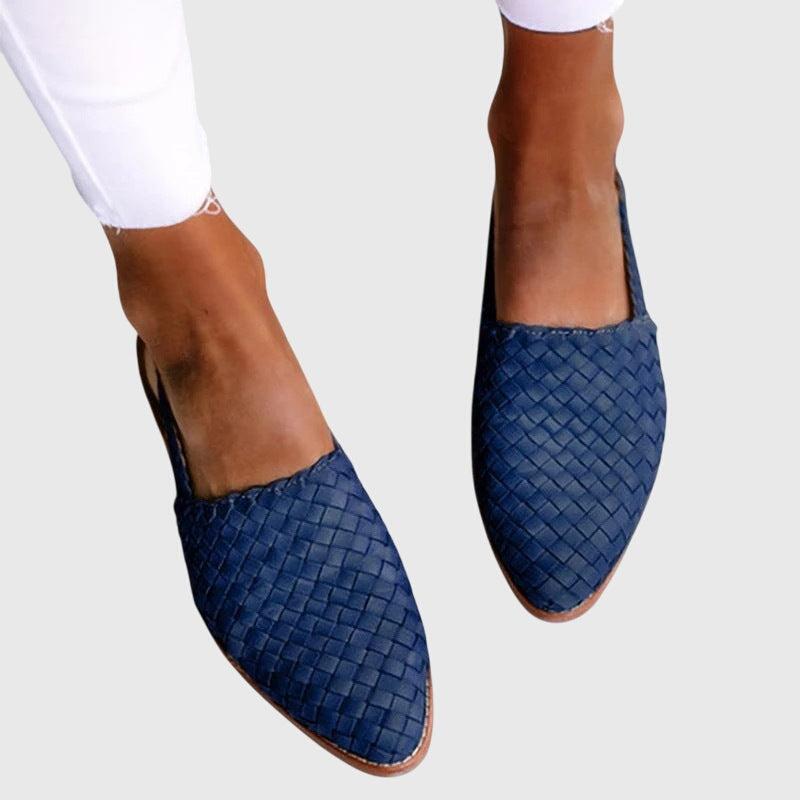 Woven Pointed Toe Slip On Flats 3