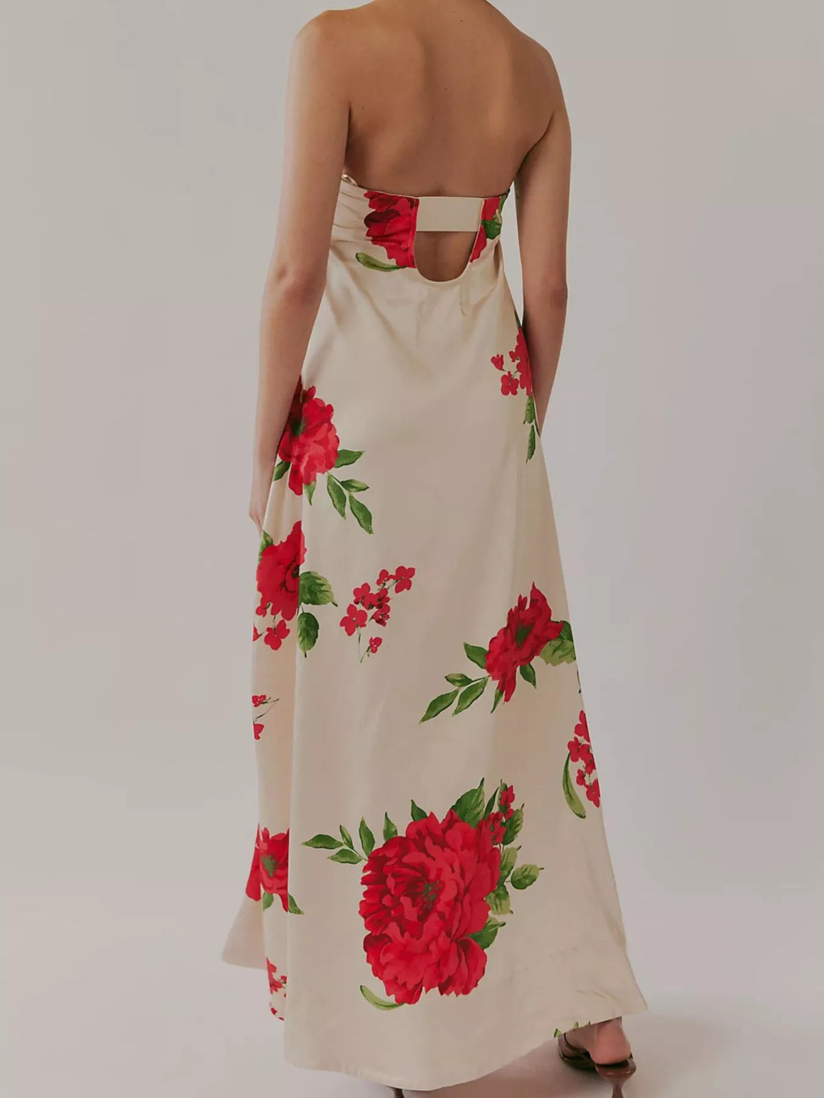Floral Print Sleeveless Maxi Dress