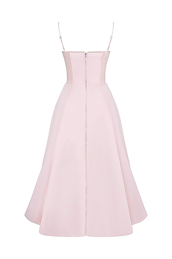 Lorraine Premium Strapless V Neck Sleeveless Tutu Maxi Dress Boutique Edit