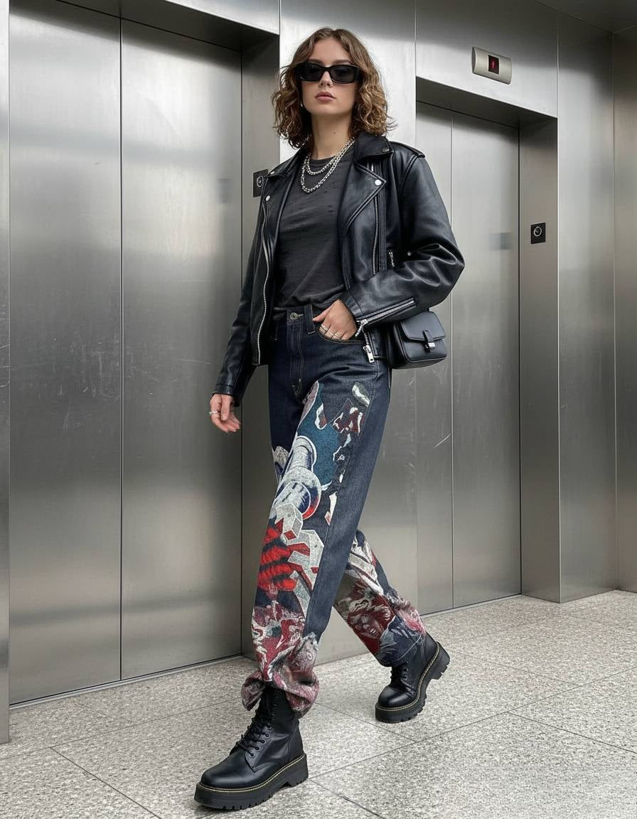 Y2K Gothic Streetwear Baggy Pant