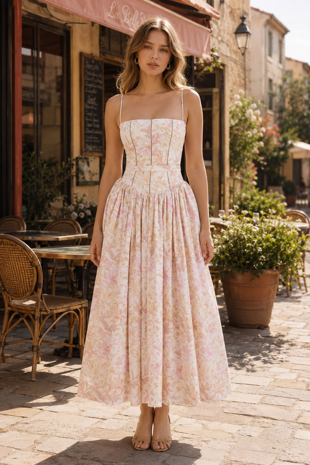 Ditsy Floral Slim Fit Slip Dress