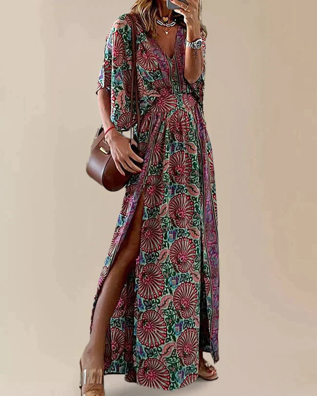 Noelia Womens Bohemian Dress Dress with Relaxed Fit and Streetwear Style