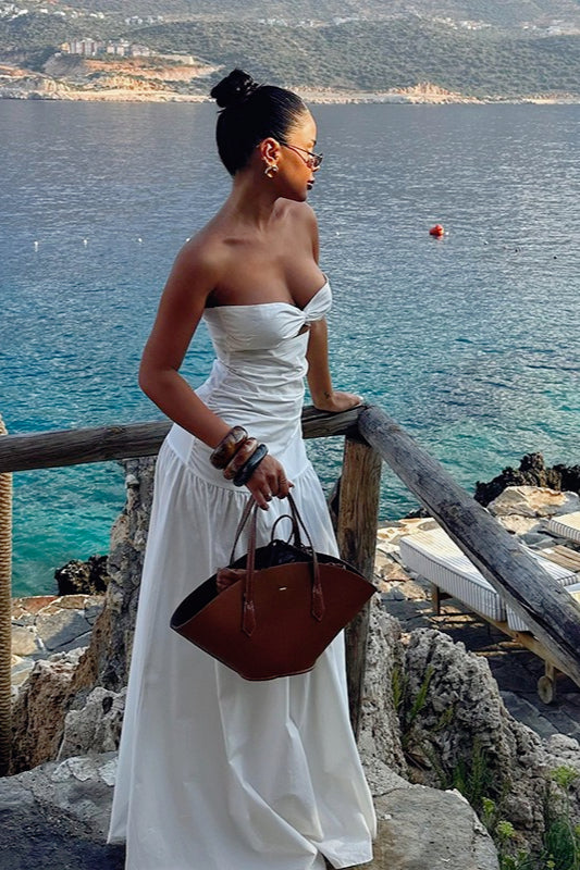 Cut-Out Strapless Birthday Dress