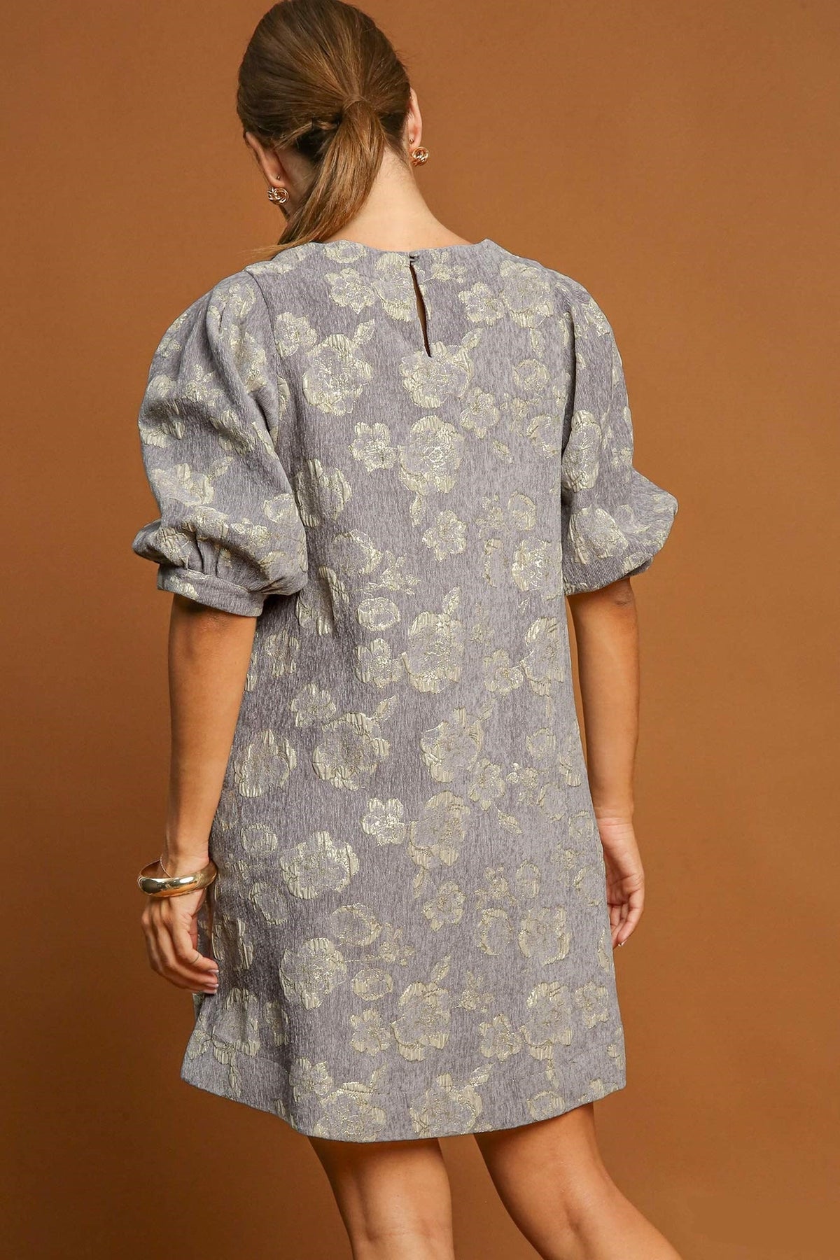 Floral Puff Sleeve Maxi Dress - View 2