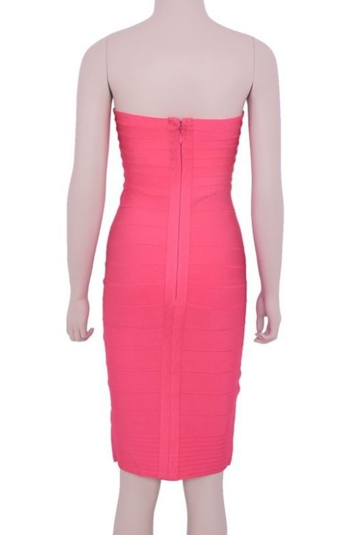 Aaliyah Bandage Midi Dress - Hot Pink
