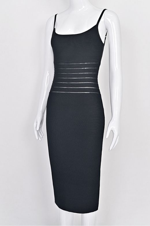Abigail Bodycon Midi Dress - Classic Black