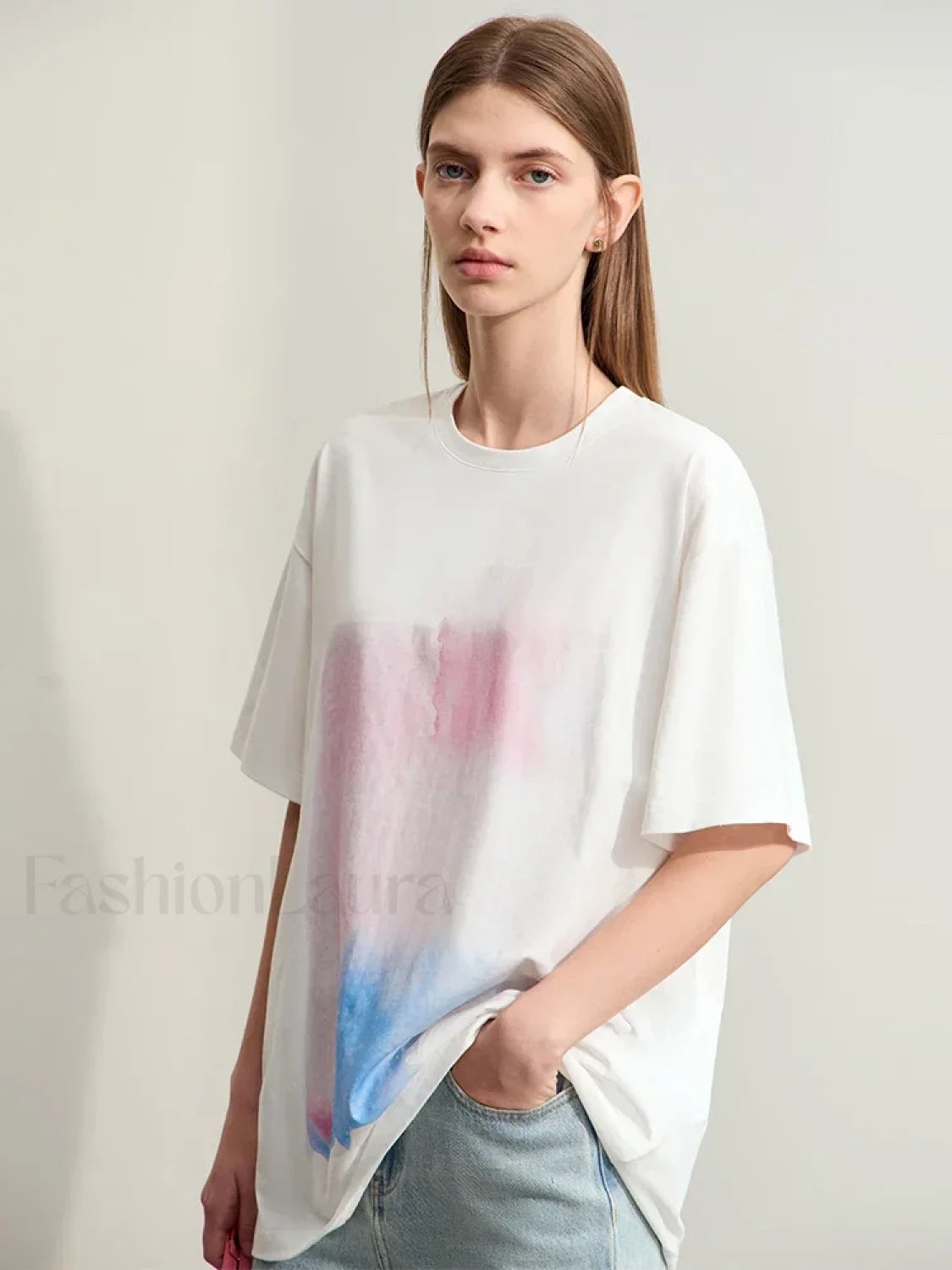 Abstract Print Loose Fit T-Shirt