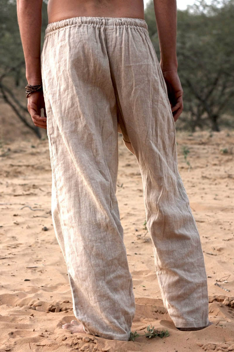 Home Yog Linen Wide Leg Pants