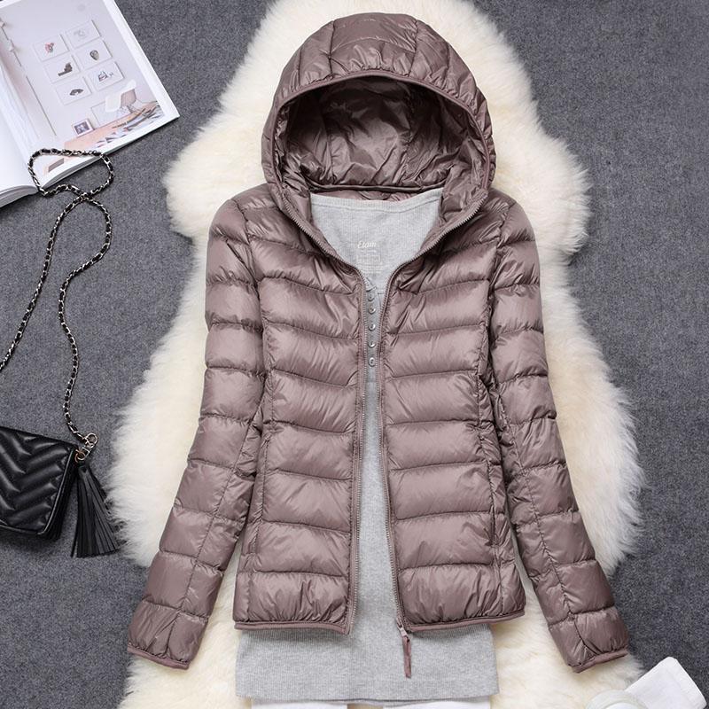 Hooded Zip Front Lightweight Packable Puffer Jacket