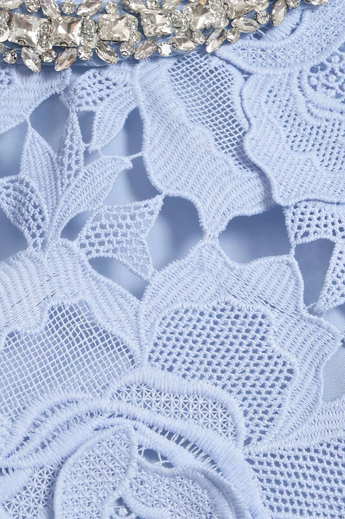 Lace Floral Mini Dress - View 5