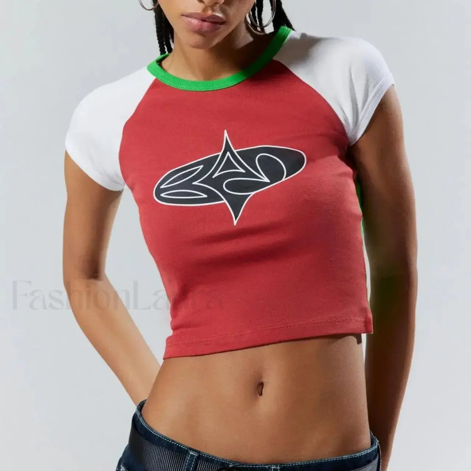 Aesthetic Letter Print Gothic Grunge T Shirt Red / S