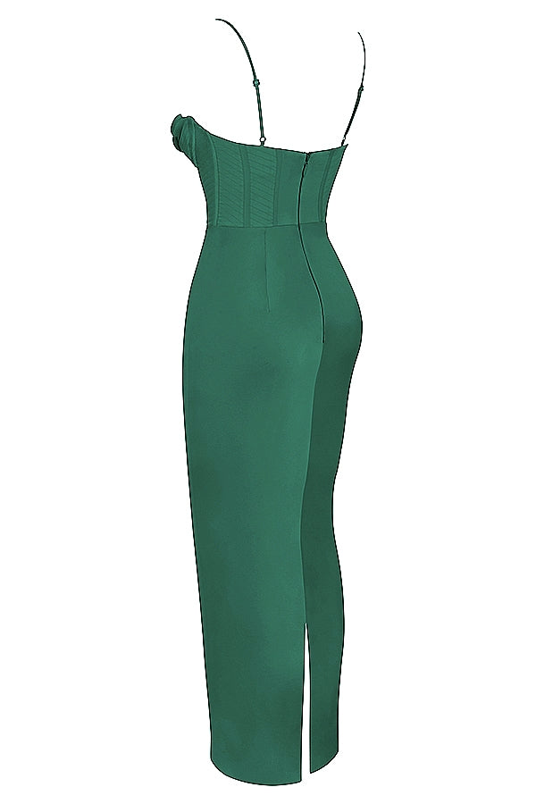 Satin Cowl Neck Corset Bustier Cami Mermaid Maxi Dress 9