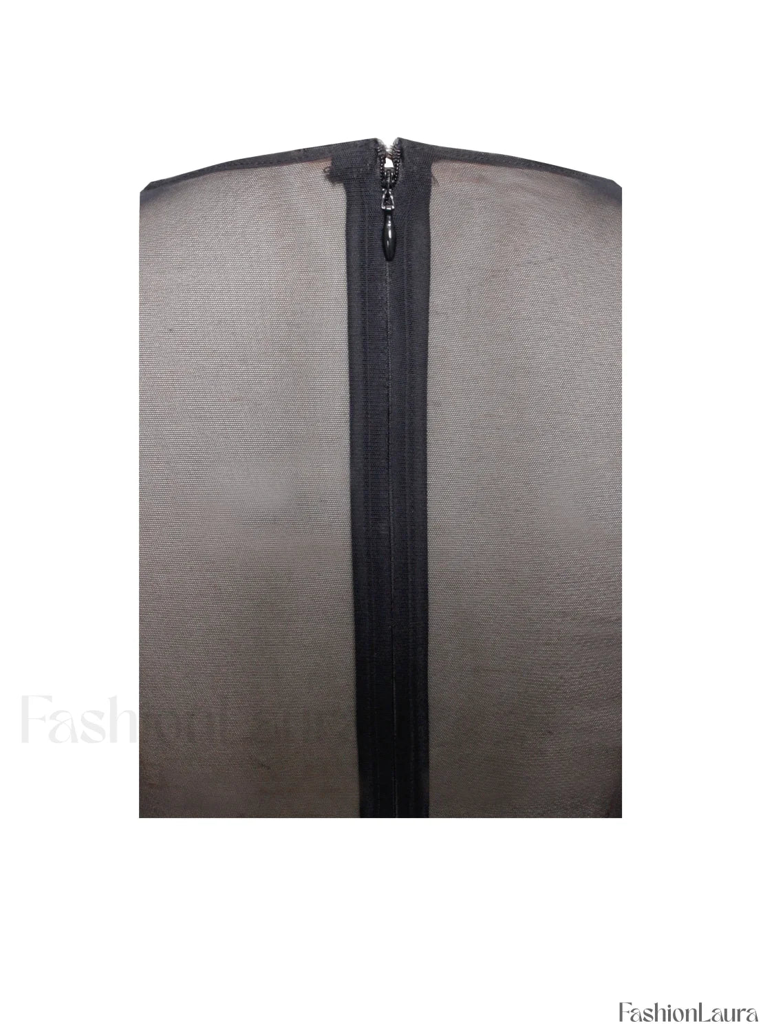 Aggie Black Sheer Maxi Graceful Dress With Crystal Waist Trim