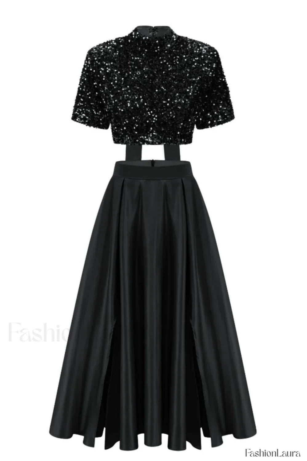 Aisha Sequin Bow Charming Lace Up Set