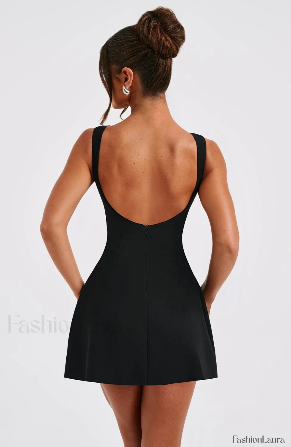 Alana Mini Graceful Dress - Black