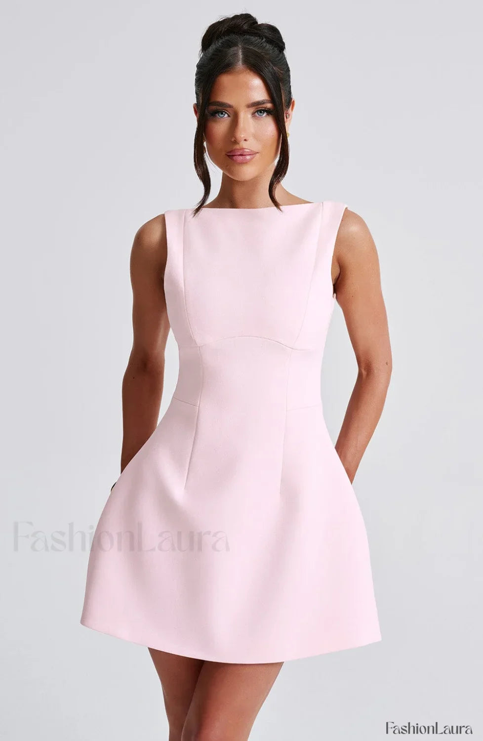 Alana Mini Graceful Dress - Blush