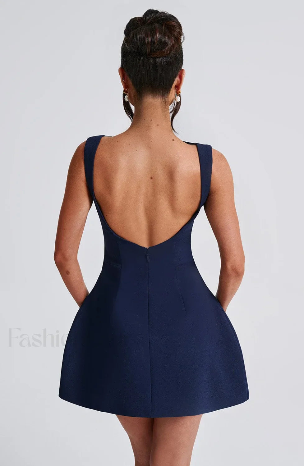 Alana Mini Graceful Dress - Navy