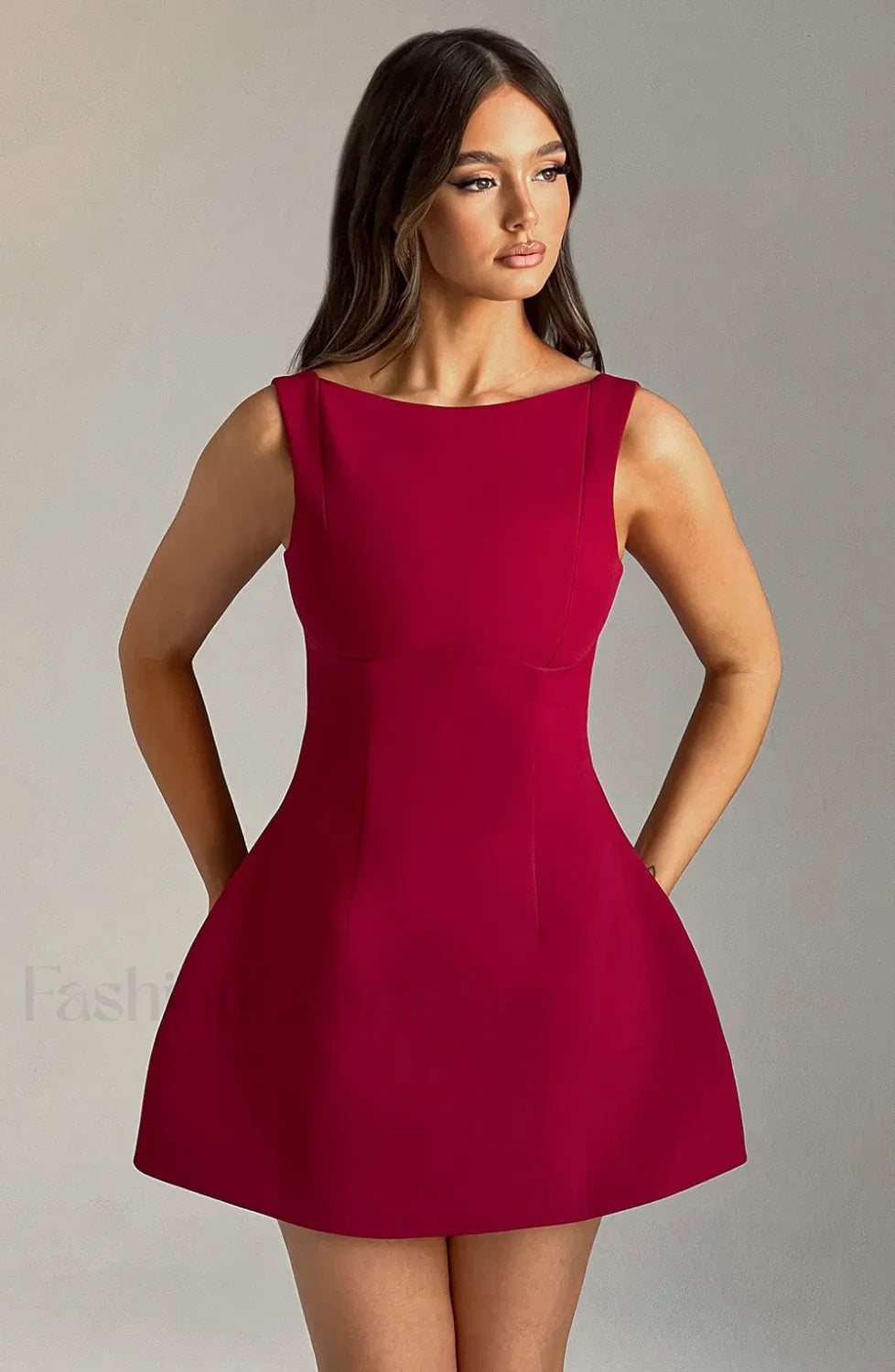 Alana Mini Graceful Dress Wine XS Dress