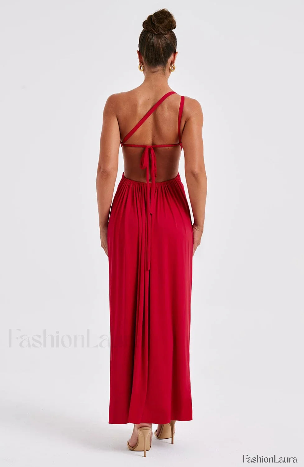Alecia Maxi Graceful Dress - Red