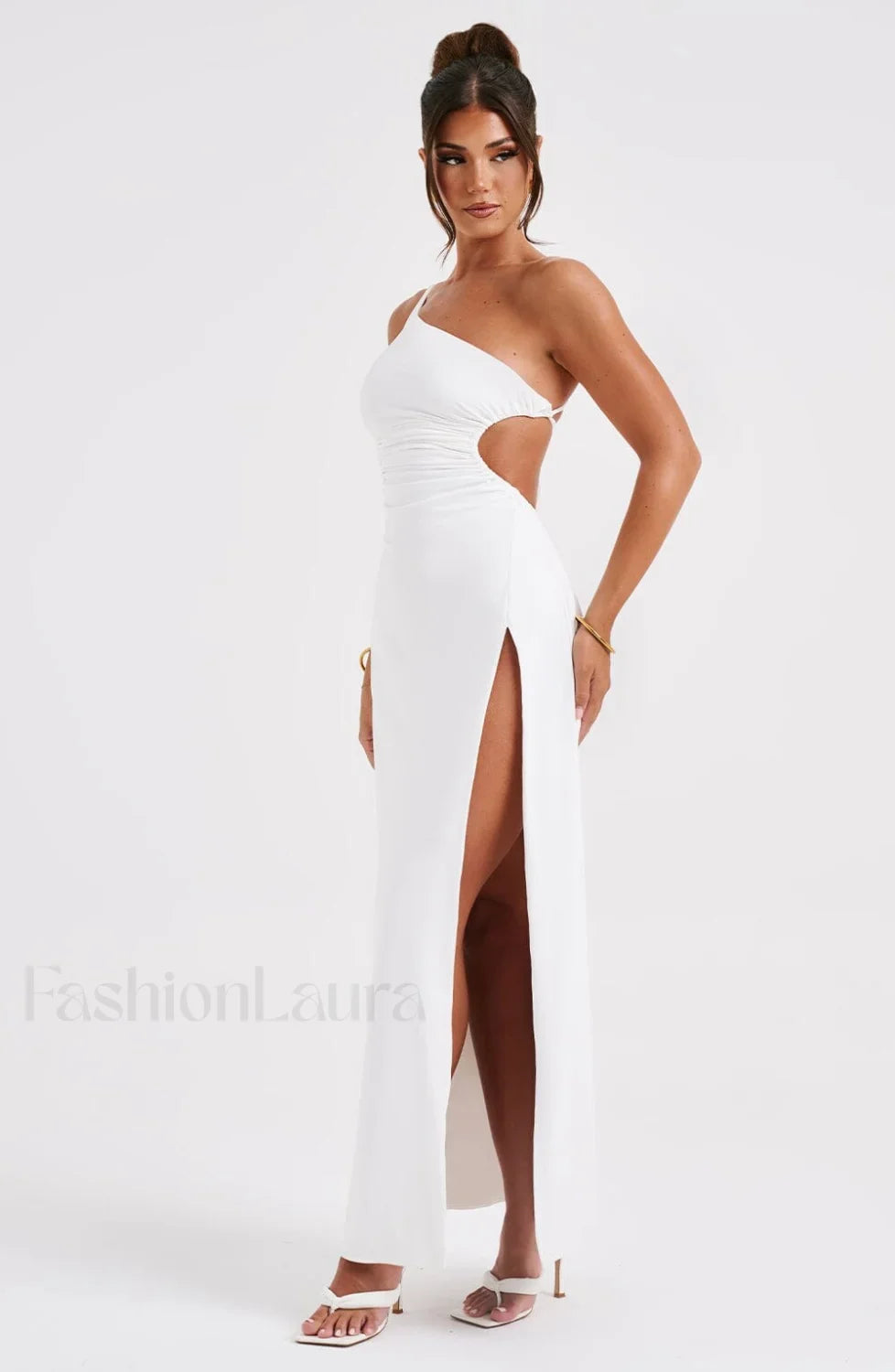 Alecia Maxi Graceful Dress - White