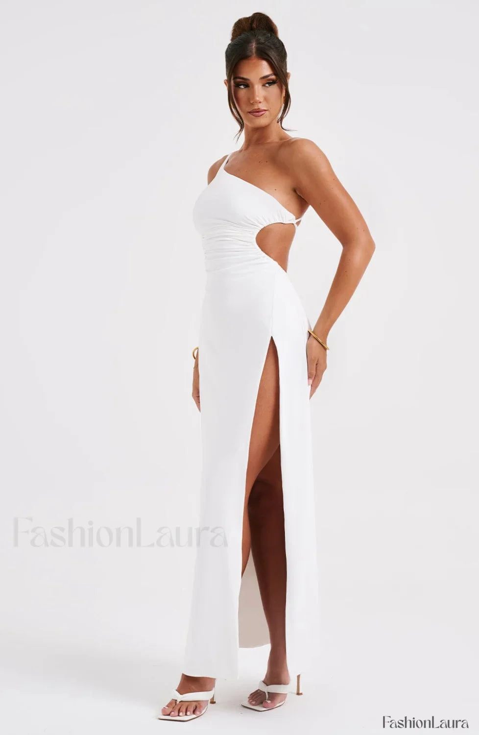 Alecia Maxi Graceful Dress - White