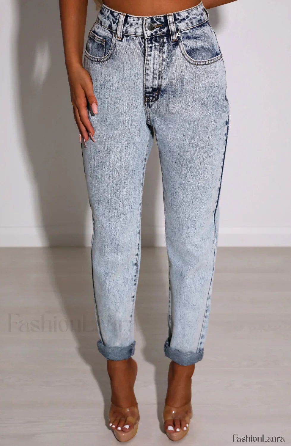 Ali Boyfriend Jeans Trendy - Acid Blue