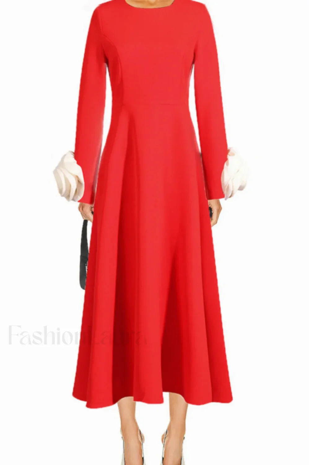 Alyvia Flower Stylish Embellished Midi Dress