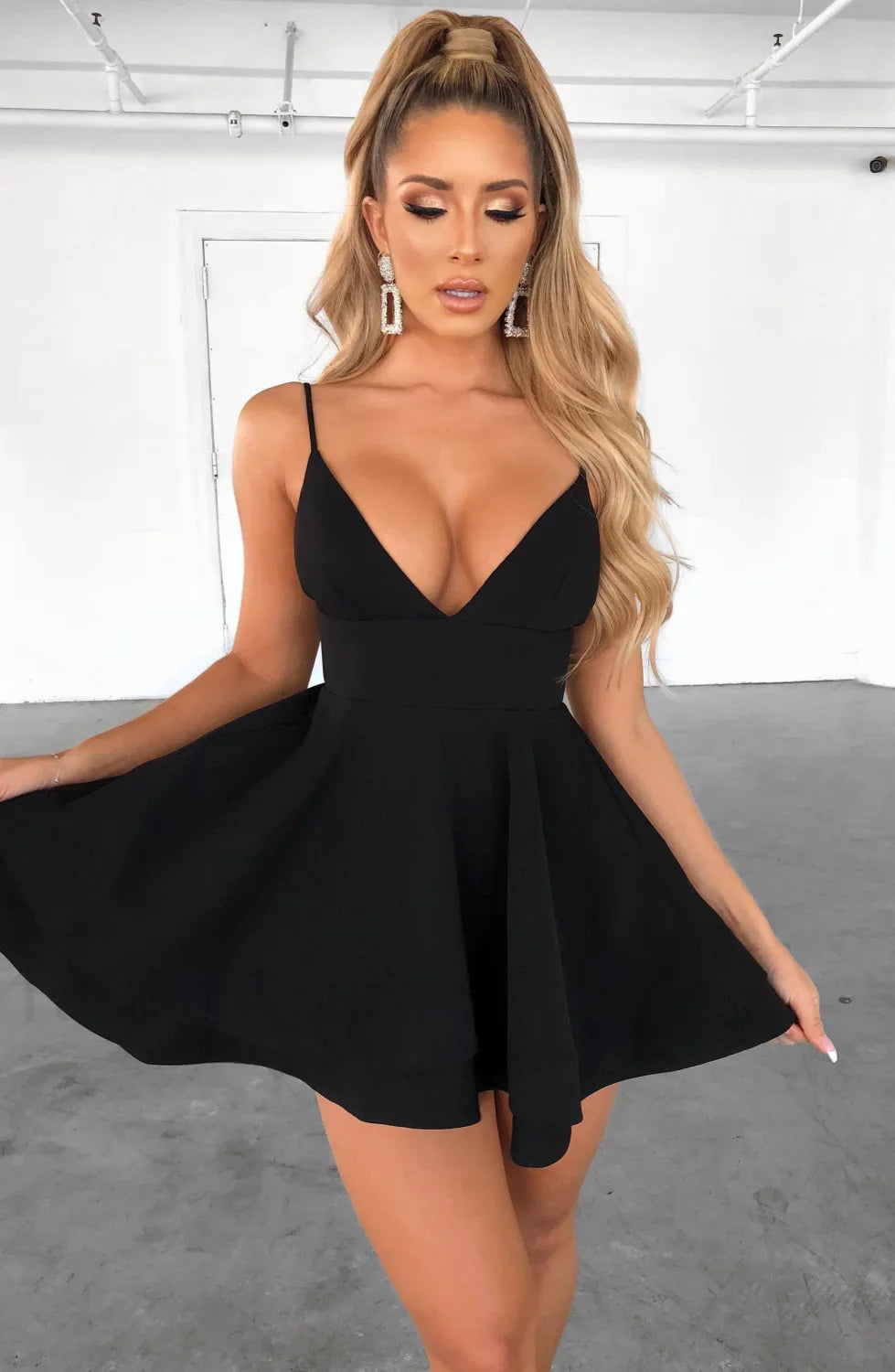 Amanda Mini Graceful Dress Black XS Dress