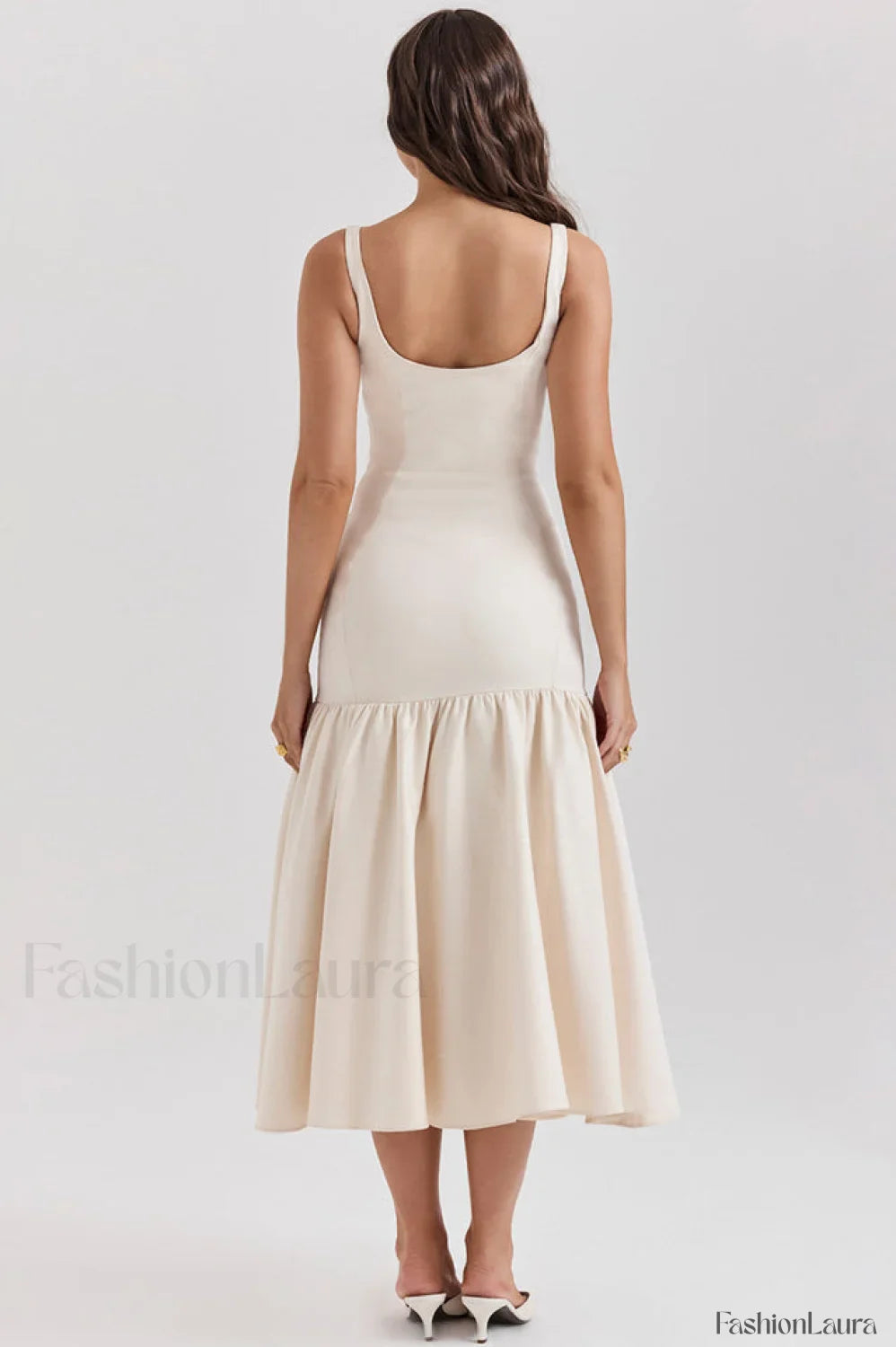 Amore Dropped Stylish Waist Midi Dress