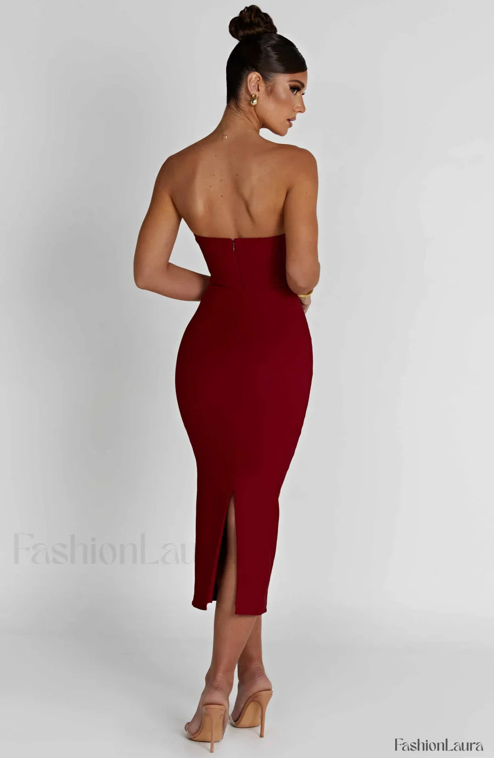 Amore Midi Graceful Dress - Red