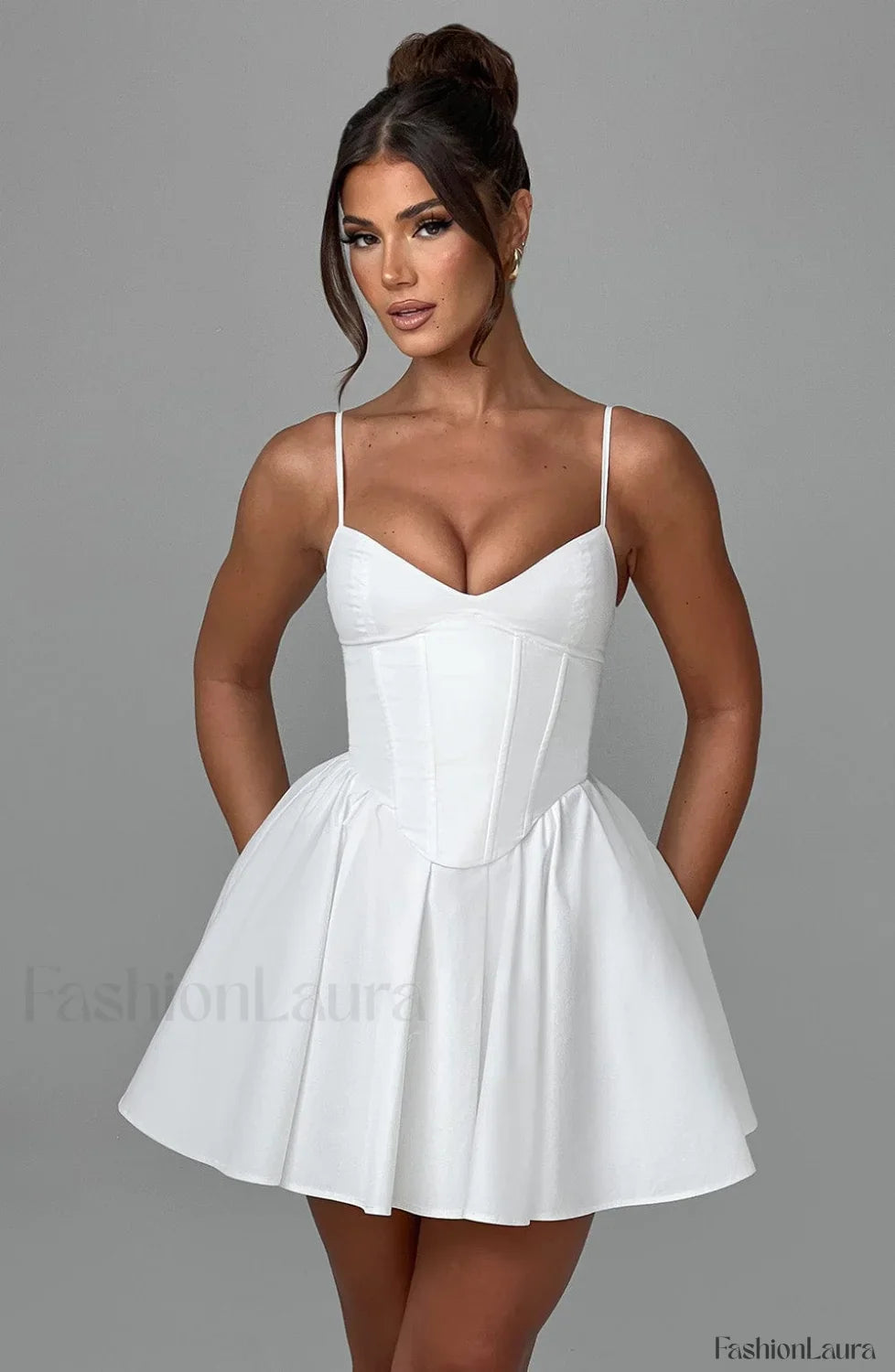 Analeigh Mini Graceful Dress - Ivory