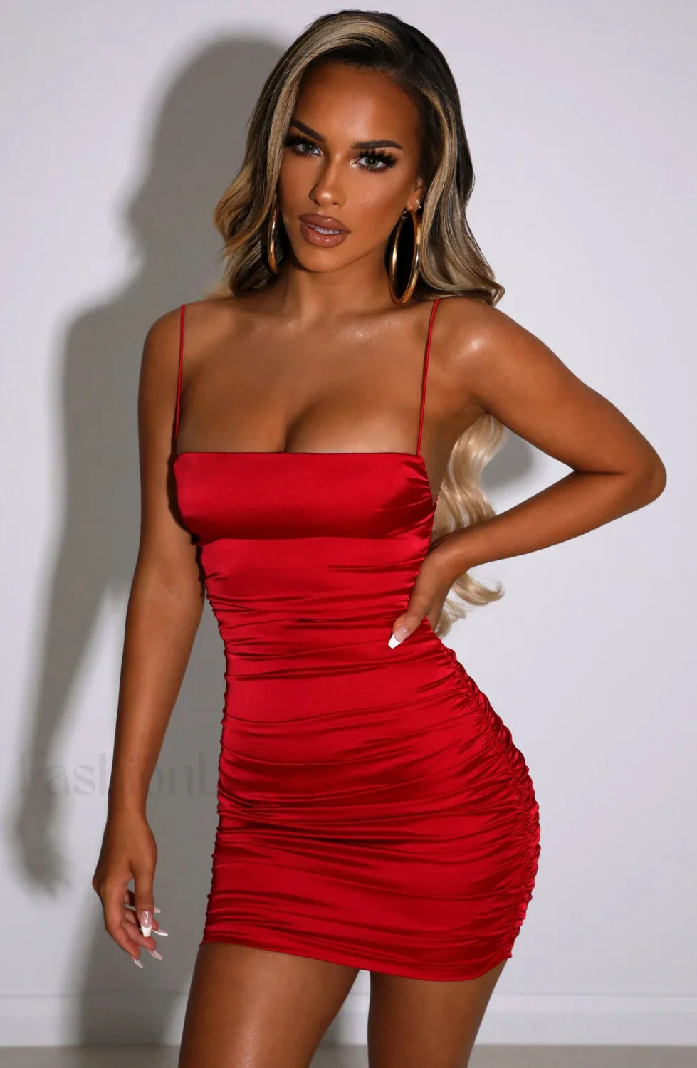 Anastasia Mini Graceful Dress - Red