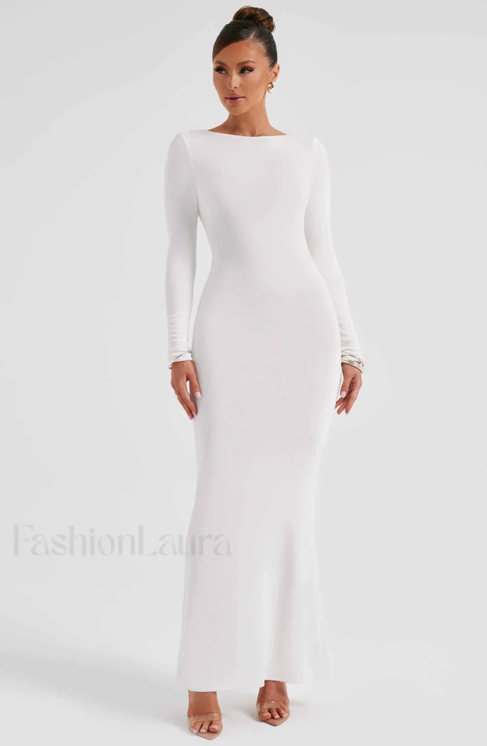 Anastassia Maxi Graceful Dress - Ivory