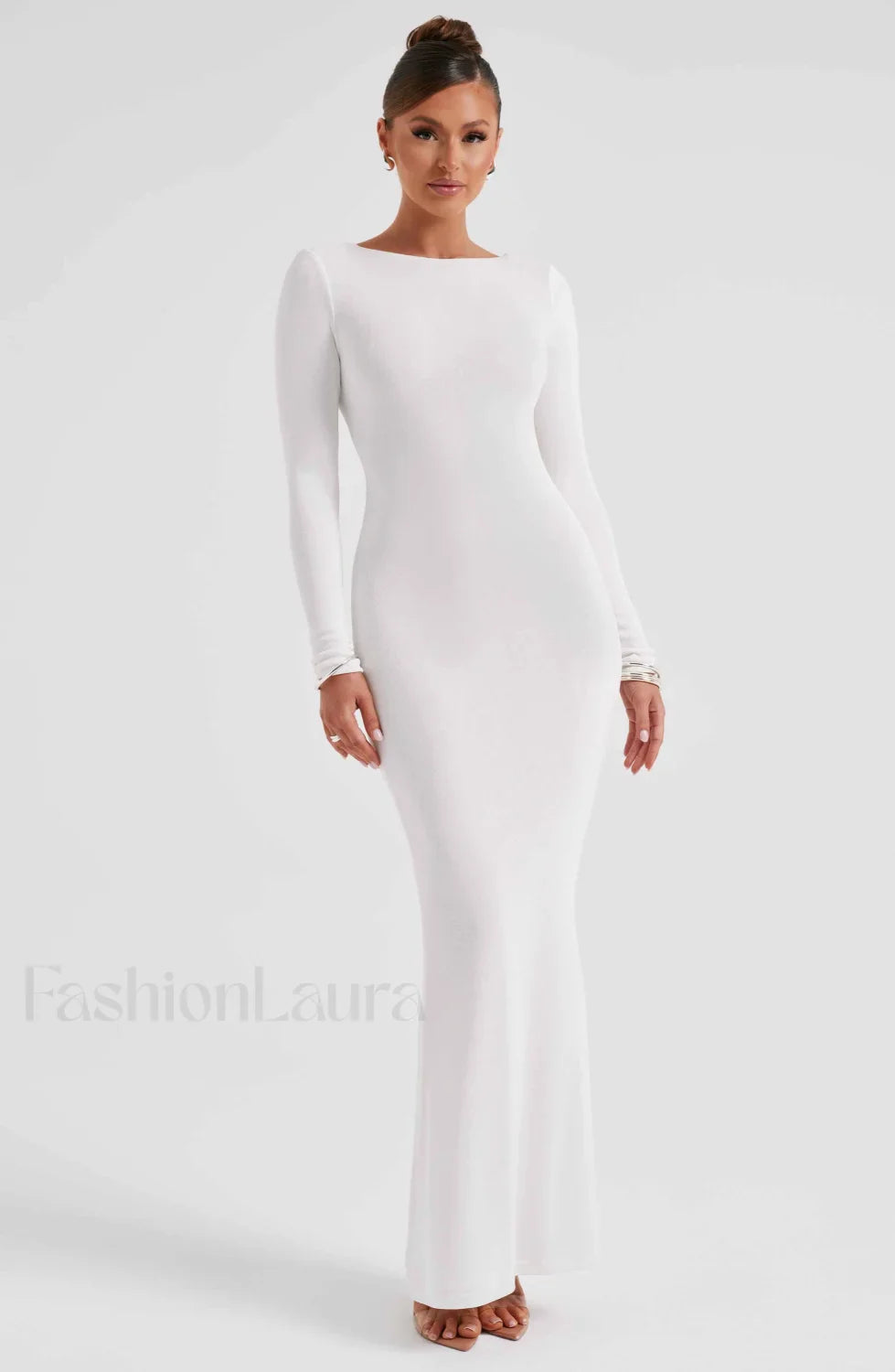 Anastassia Maxi Graceful Dress - Ivory