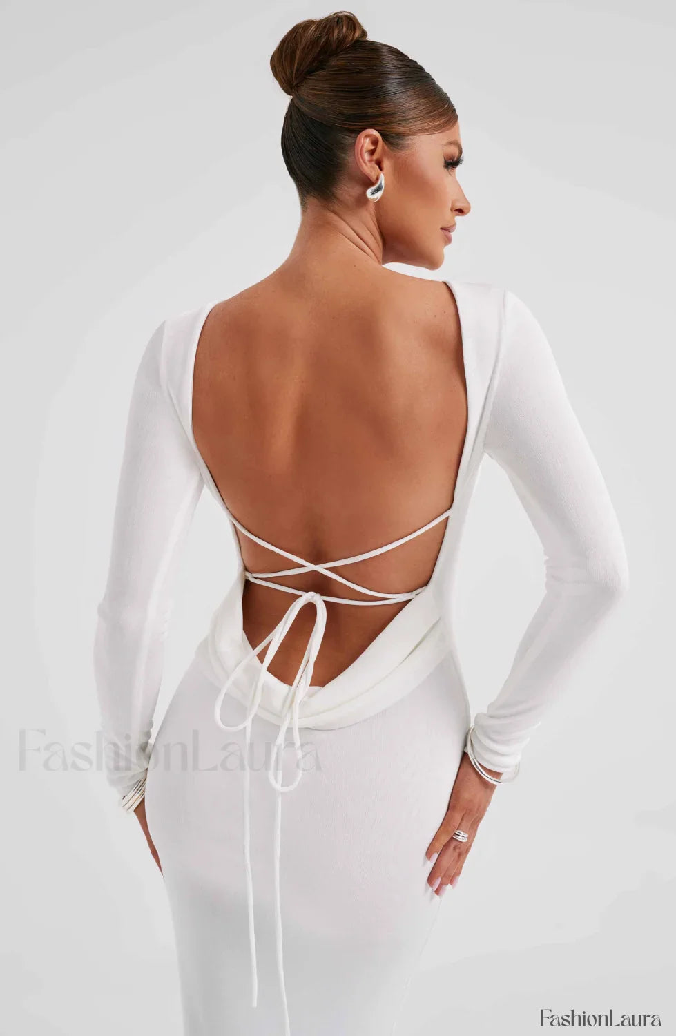 Anastassia Maxi Graceful Dress - Ivory